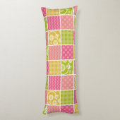 Zigzag, Chevron, Polka Dots, Gingham, Patchwork Lichaamskussen (Achterkant (Verticaal))