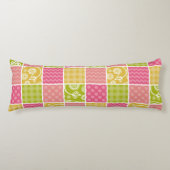 Zigzag, Chevron, Polka Dots, Gingham, Patchwork Lichaamskussen (Voorkant)