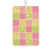 Zigzag, Chevron, Polka Dots, Gingham, Patchwork Luchtverfrisser (Achterkant)