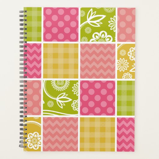 Zigzag, Chevron, Polka Dots, Gingham, Patchwork Planner (Voorkant)