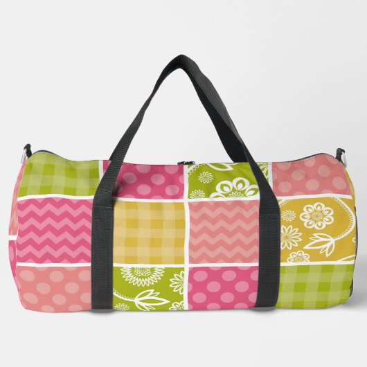 Zigzag, Chevron, Polka Dots, Gingham, Patchwork Plunjezak (Voorkant)