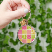 Zigzag, Chevron, Polka Dots, Gingham, Patchwork Sleutelhanger (Hand)