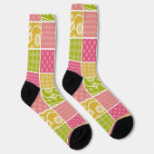 Zigzag, Chevron, Polka Dots, Gingham, Patchwork Sokken (Rechts)