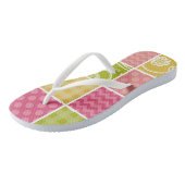 Zigzag, Chevron, Polka Dots, Gingham, Patchwork Teenslippers (Schuin)