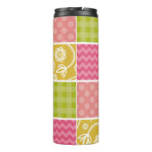 Zigzag, Chevron, Polka Dots, Gingham, Patchwork Thermosbeker (Achterkant)