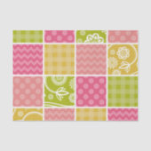 Zigzag, Chevron, Polka Dots, Gingham, Patchwork Tissuepapier (Voorkant)