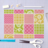 Zigzag, Chevron, Polka Dots, Gingham, Patchwork Tissuepapier (Craft)