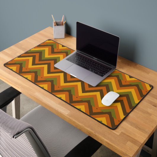 Zigzag Chevron Strepen - Krachtige 70s Geometrisch Bureaumat (Kantoor 2)