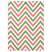 Zigzag, Chevron, Stripes, Roze, Groen, Monogram Klembord (Achterkant)