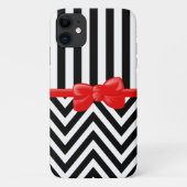 Zigzag, Chevron, Stripes, zwart en wit Case-Mate iPhone Case (Achterkant)