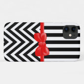 Zigzag, Chevron, Stripes, zwart en wit Case-Mate iPhone Case (Achterkant (horizontaal))