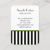 Zigzag, Chevron, Stripes, zwart en wit Visitekaartje (Achterkant)