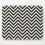 Zigzag Chevron Verticale streep in zwart Muismat (Voorkant)