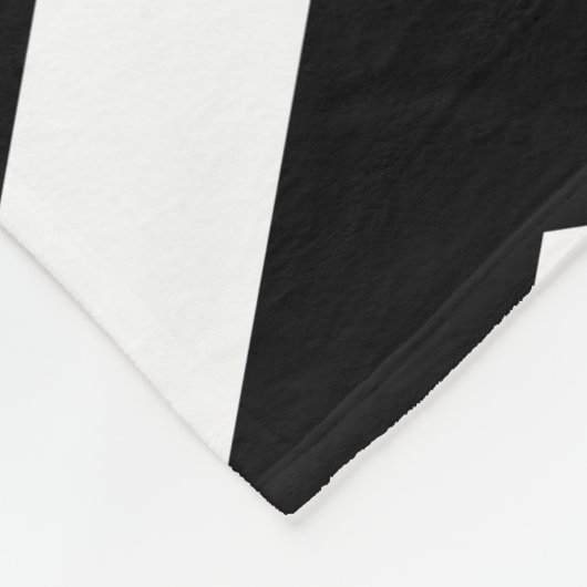 Zigzag Chevron Zwart En Wit Fleece Deken (Hoek)