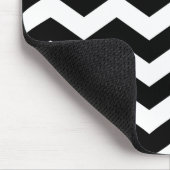 Zigzag Chevron Zwart En Wit Muismat (Hoek)