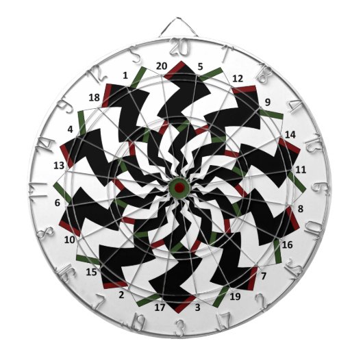 Zigzag Dartbord Gespeeld (Voorkant)