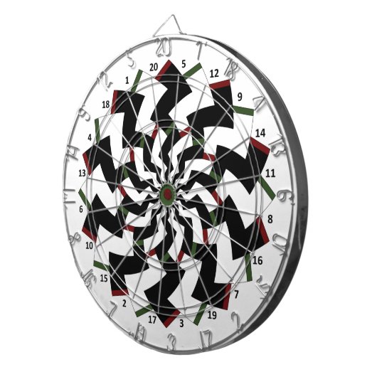 Zigzag Dartbord Gespeeld (Voorkant Rechts)