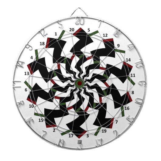Zigzag Dartbord Gespeeld (Voorkant)