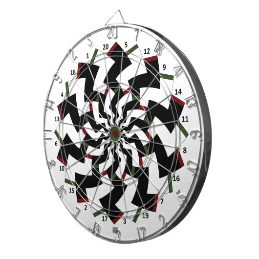 Zigzag Dartbord Gespeeld (Voorkant Rechts)