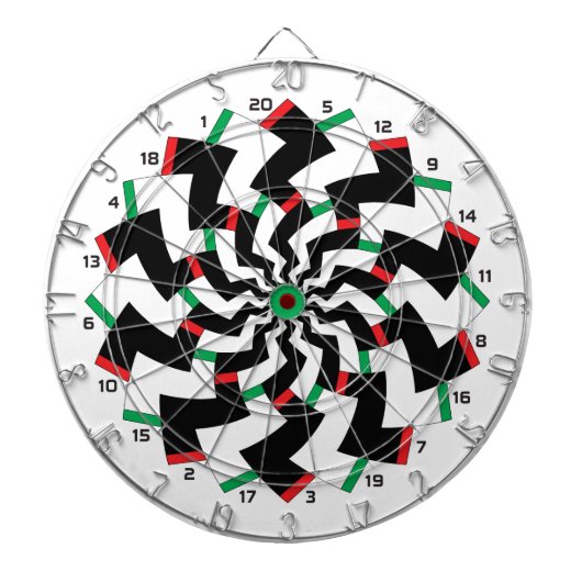 Zigzag Dartbord gespiegelde versie (Voorkant)