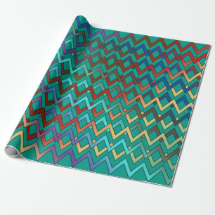 ZIGZAG-diamanten - gekleurd + uw rug. en ideeën Cadeaupapier
