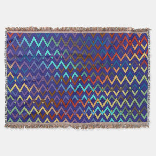 ZIGZAG-diamanten - gekleurd + uw rug. en ideeën Deken