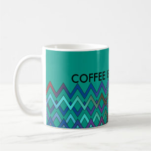 ZIGZAG-diamanten - gekleurd + uw rug. en ideeën Koffiemok