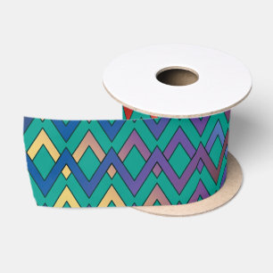 ZIGZAG-diamanten - gekleurd + uw rug. en ideeën Satijnen Lint