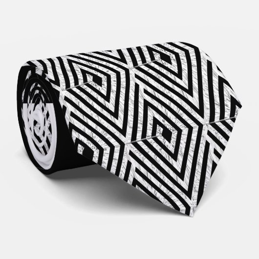 Zigzag Diamond Chevron Tribal Stropdas (Opgerold)