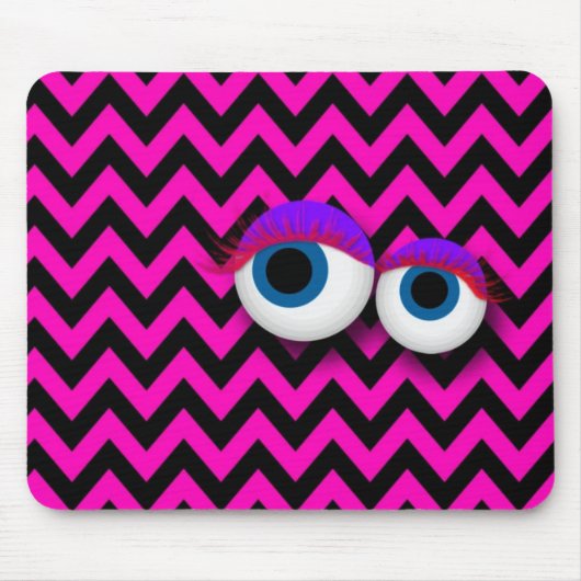 ZigZag eye Monster pad : pink Muismat (Voorkant)