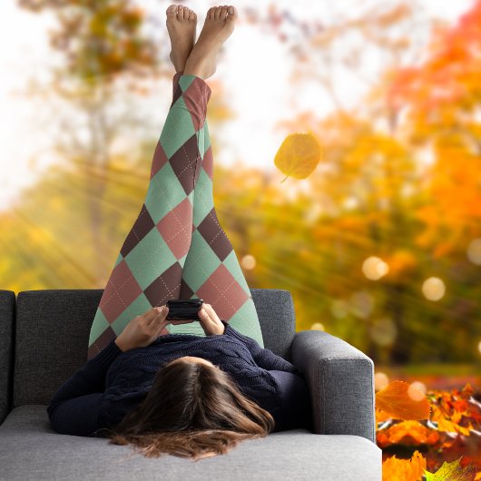  zigzag Fall kleuren schattig patroon Leggings