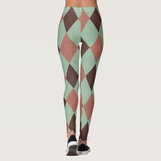  zigzag Fall kleuren schattig patroon Leggings (Achterkant)