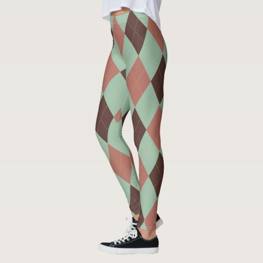  zigzag Fall kleuren schattig patroon Leggings (Links)