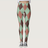  zigzag Fall kleuren schattig patroon Leggings (Voorkant)