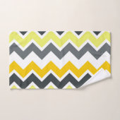ZIGZAG - GEEL EN GRIJS BAD HANDDOEK (Handdoek)