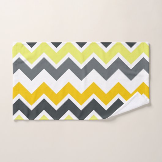 ZIGZAG - GEEL EN GRIJS BAD HANDDOEK (Handdoek)