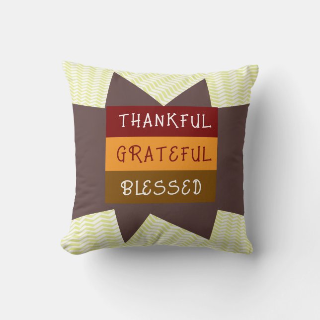 Zigzag geel kussen (Voorkant)