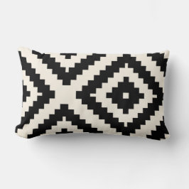 Zigzag Geometric Pattern Black and Cream Kussen