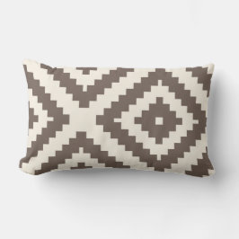 Zigzag Geometric Pattern Taupe Brown Kussen
