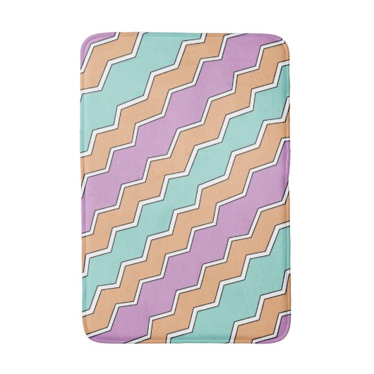 ZigZag geometrisch patroon Badmat (Voorkant Verticaal)