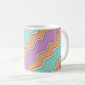 ZigZag geometrisch patroon Koffiemok (Voorkant rechts)