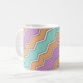 ZigZag geometrisch patroon Koffiemok (Voorkant links)