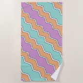 ZigZag geometrisch patroon Strandlaken (Voorkant)