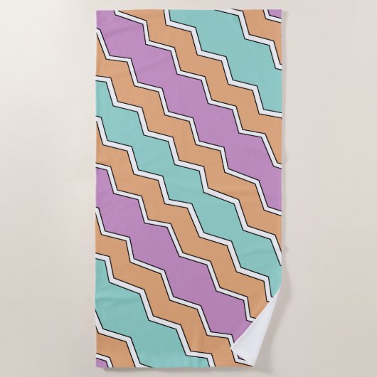 ZigZag geometrisch patroon Strandlaken (Voorkant)