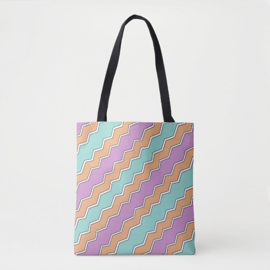 ZigZag geometrisch patroon Tote Bag (Voorkant)