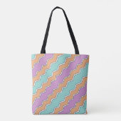 ZigZag geometrisch patroon Tote Bag (Achterkant)