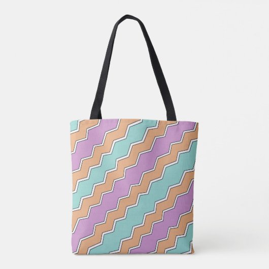 ZigZag geometrisch patroon Tote Bag (Achterkant)