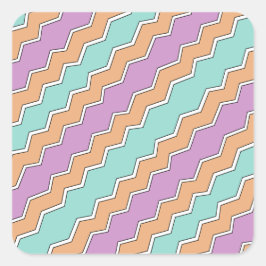 ZigZag geometrisch patroon Vierkante Sticker