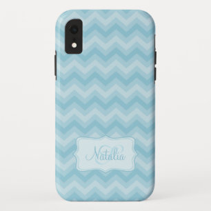 Zigzag gepatenteerde blauwe naam initiaal Case-Mate iPhone case