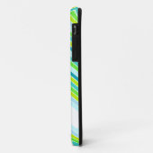 Zigzag gevlekte blauwgroen naam initiaal draagtas Case-Mate iPhone case (Achterkant/links)
